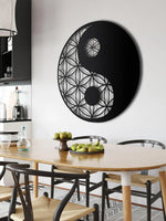 Zen Yin Yang Metal Wall Hanging Decor