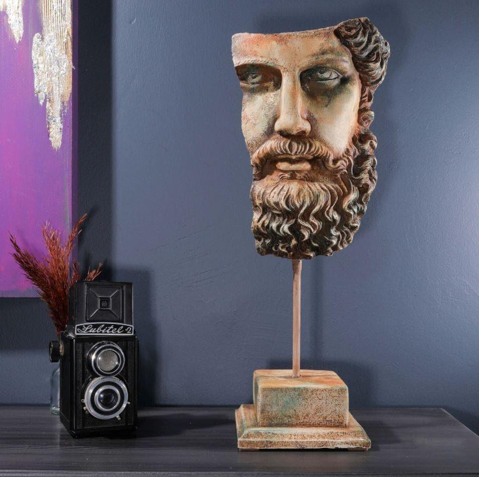 Zeus Bust Stone Sculpture