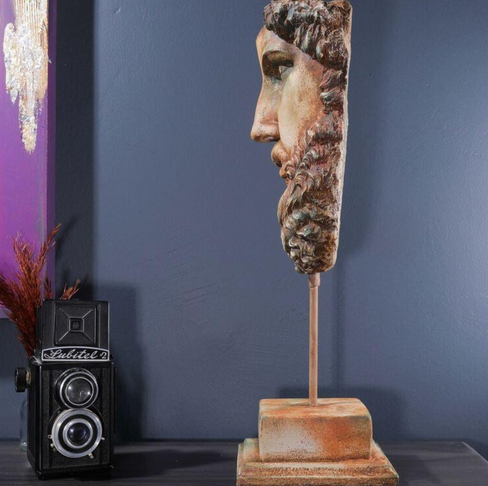 Zeus Bust Stone Sculpture