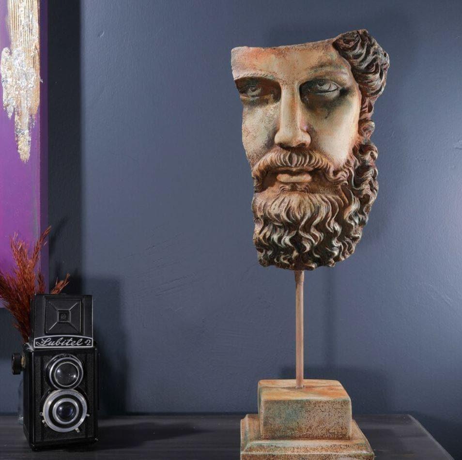 Zeus Bust Stone Sculpture