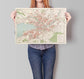 Zurich City Map Wall Print| Framed Map Wall Decor - MAIA HOMES